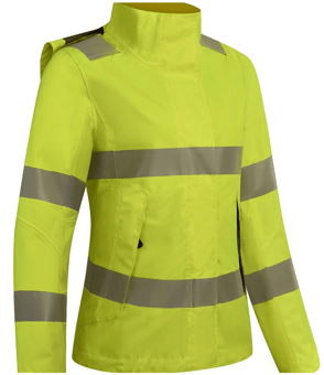 picture of Aqua Ladies Hi-Vis Yellow Waterproof Jacket - FU-JK979-YEL