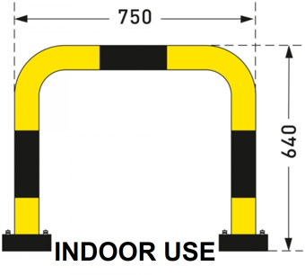 picture of BLACK BULL FLEX Protection Guard - Indoor Use - (H)640 x (W)750mm - Yellow/Black - [MV-196.27.339]