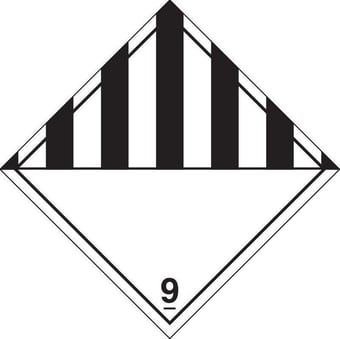 Picture of UN Hazard Warning Diamond Label Self Adhesive Placard - MISCELLANEOUS GOODS (Class 9) - [HZ-HZ910] - (MP)
