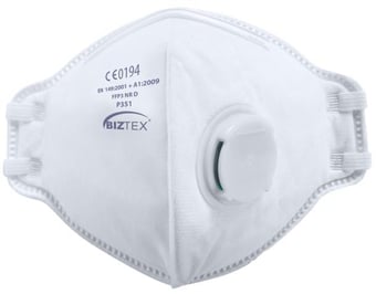 Picture of Portwest FFP3 Valved Dolomite Fold Flat Respirator - Single - [PW-P351WHR]