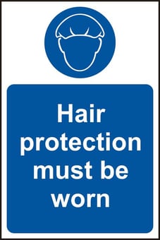 picture of Spectrum Hair protection must be worn – RPVC 200 x 300mm - SCXO-CI-11479