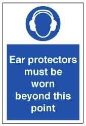 Picture of Ear Protection Sign - 200 x 300Hmm- Self Adhesive Vinyl - [AS-MA83-SAV]