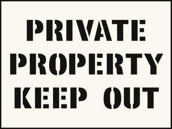 Picture of Private Property Keep Out Stencil (300 x 400mm) - SCXO-CI-9502R