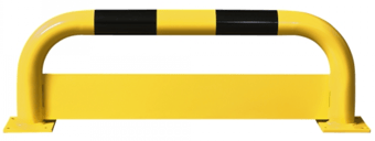 Picture of BLACK BULL Protection Guard with Underrun Protection - Indoor Use - Total Height: 350mm, Width: 1000mm and Underrun Height: 150mm - Yellow/Black - [MV-196.15.132]