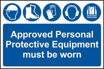 picture of Spectrum Approved Personal Protective Equipment must be worn – PVC 600 x 400mm - SCXO-CI-4020