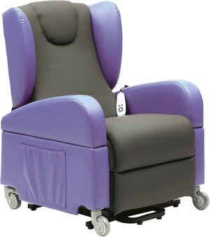 picture of Aidapt Brookfield Dual Motor Rise & Recliner Chair - Purple and Black - [AID-VG704BB]