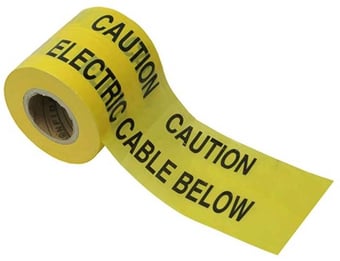 picture of Ultratape Underground Marker Tape - Electric Cable Below - 150mm x 365m - [ULT-0026150365YED]