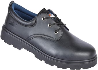 picture of Himalayan - Black Leather 3 Eyelet Safety Shoe - Dual Density Sole & Midsole - Large Size - [BR-1410L]