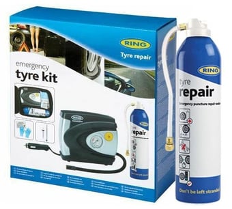 Picture of RING - RTK1 Emergency Repair Tyre Kit - 12V DC - 85W - 269 x 234 x 110mm - [RA-RTK1] - (DISC-R)