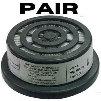 picture of Portwest P3 Screw in Filters for the P410 Mask - Pair - [PW-P940] - (DISC-R)