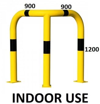 picture of BLACK BULL Corner Protection Guard XL - Indoor Use - (H)1200 x (L)900 x (L)900mm - Yellow/Black - [MV-195.27.431] - (LP)