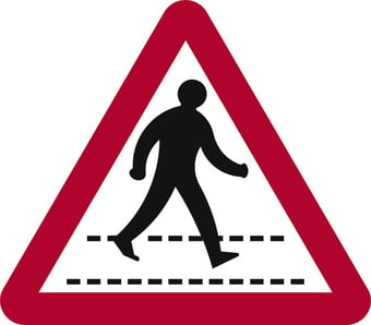 picture of Spectrum 600mm Tri. Dibond ‘Pedestrian Walkway’ Road Sign - With Channel – [SCXO-CI-13067]