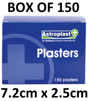 picture of Astroplast Washproof Plasters 7.2cm x 2.5cm - Box of 150 - [WC-1211015]