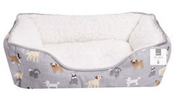 Picture of World Of Pets Dog Print Sherpa Pet Bed Small/Medium - [PD-WP1284] - (DISC-X)