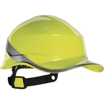 picture of Diamond V - Baseball Cap Shape - Yellow Safety Helmet - Unvented - [LH-DIAM5JAFL]
