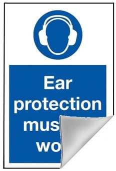 picture of Ear Protection Sign - 200 x 300Hmm - Self Adhesive Vinyl - [AS-MA85-SAV]