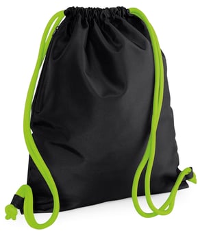 picture of BagBase Icon Gymsac Black/Lime Green - [BT-BG110-BLKLIM]
