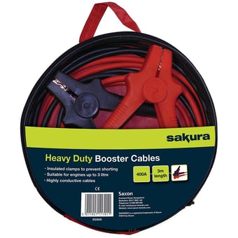 picture of Sakura Heavy Duty Booster Cables 400Amp - 3m Cable - [SAX-SS3626]