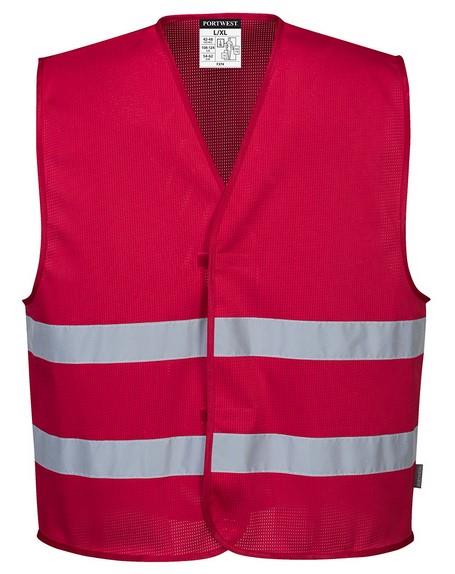 picture of Portwest - F374 - Hi-Vis MeshAir Iona Vest - Red - PW-F374RER