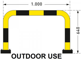 picture of BLACK BULL FLEX Protection Guard - Outdoor Use - (H)640 x (W)1000mm - Yellow/Black - [MV-196.21.658]