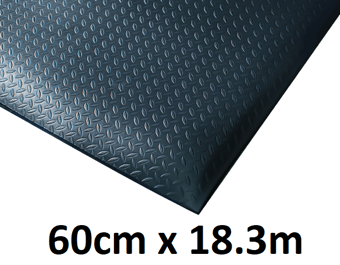picture of Kumfi Diamond Anti-Fatigue Mat Black - 60cm x 18.3m Roll - [BLD-KD260BL]