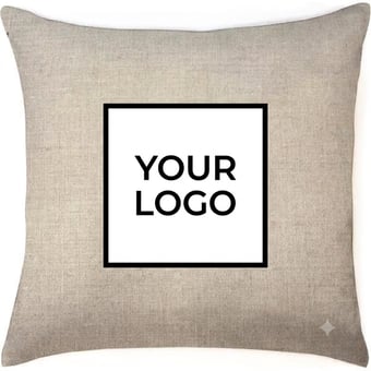 picture of Custom Printed Linen Style Cushion Cover – 40 x 40cm - [MT-PILLOWCOVER]