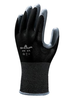 picture of Black Showa 370 Assembly Grip Nitrile Coating Gloves - GL-SHOB3701