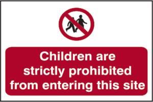 Picture of Spectrum Children Are Strictly Prohibited From Entering This Site - PVC 600 x 400mm - SCXO-CI-4054