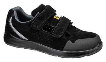 picture of Portwest FE08 - Steel Cow Suede Sandal S1P ESD SR FO - Black - PW-FE08BKR