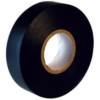 Picture of Black PVC Electrical Tape - 19mm x 33mtr - Flame Retardant - BS3924 Approved - [EM-5017BK19X33]