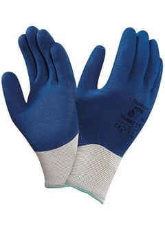 Picture of Ansell Hyflex 11-919 Blue Rough Nitrile Coated Safety Gloves - AN-11-919