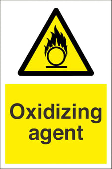 picture of Oxidizing Agent Sign - 200 x 300Hmm - Rigid Plastic - [AS-WA150-RP]