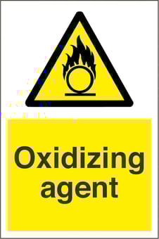 Picture of Oxidizing Agent Sign - 200 x 300Hmm - Rigid Plastic - [AS-WA150-RP]
