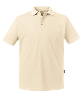 picture of Russell Men's Organic Polo - Natural White - BT-R508M-NAT