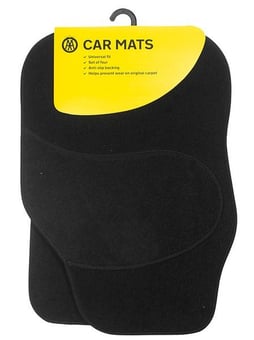 picture of AA Black with Heel-pad Car Mats - Set of Four - [SAX-AA9959]
