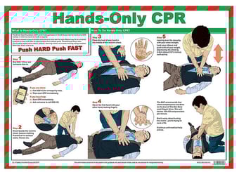 picture of Hands-Only CPR Poster - A2 (Laminated) - [SA-A722] - (LP)