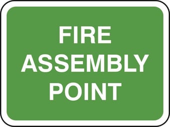 picture of Spectrum 600 x 450mm Dibond ‘Fire Assembly Point’ Road Sign - Without Channel – [SCXO-CI-13123-1]