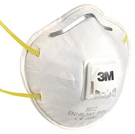 Picture of 3M - P1 CUP-SHAPED VALVED Dust/Mist Respirator Mask - Box of 10 - [3M-8812]