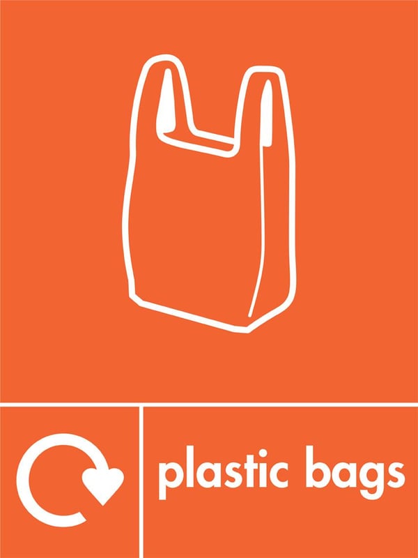 picture of Recycling Signs - Plastic Bags - 300 X 400Hmm - Rigid Plastic - [AS-WR10-RP]