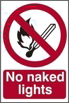 picture of Spectrum No Naked Lights – PVC 200 x 300mm - SCXO-CI-0557