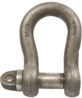 Picture of 0.45t WLL Galvanised Large Bow Shackle c/w Type A Screw Collar Pin - 3/8" X 1/2"- [GT-HTLBG.45]