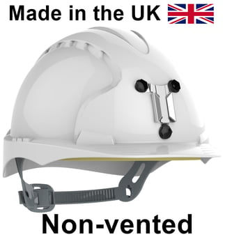 picture of JSP EVO®3 Mining Safety Helmet with Lamp Bracket Slip Ratchet White - [JS-AJE169-300-100]