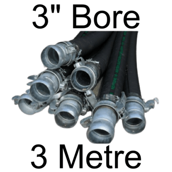 picture of Water Hose Assemblies - 3" Bore x 3m - [HP-WHA3-3M]