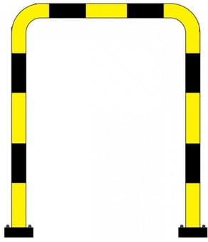Picture of BLACK BULL FLEX Protection Guard - Indoor Use - (H)1240 x (W)1000mm - Yellow/Black - [MV-196.21.739]