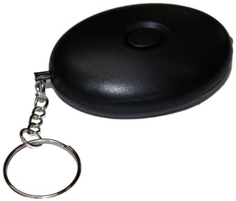 picture of Minder - Keyring Black Personal Alarm With Torch - 120dBs - [JNE-RL326]