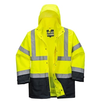 picture of Portwest S768 Hi-Vis Executive 5-in-1 Yellow/Navy Jacket - PW-S768YNR