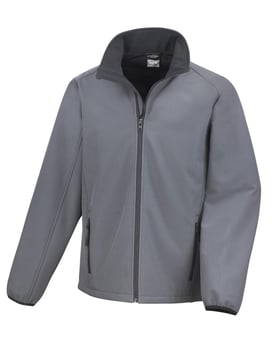 picture of Result Core Men's Charcoal Grey/Black Printable Softshell Jacket - BT-R231M-CHA/BLK