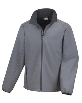 Picture of Result Core Men's Charcoal/Black Printable Softshell Jacket - BT-R231M-CHA/BLK