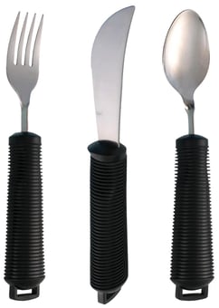 Picture of Aidapt Bendable Cutlery Set - 3 Piece - Black - [AID-VM914]
