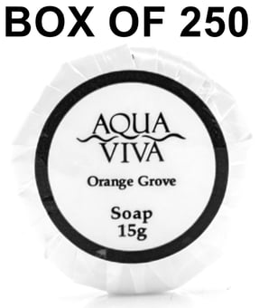 picture of Aqua Viva 15 Gram Soap - Box of 250 - [MCS-AV15S250]